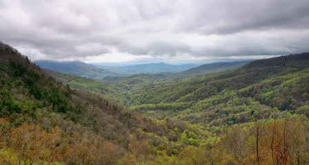 "The Spring Rains" Mountain Vista View from the Blue Ridge Parkway ZDS Blue Ridge Mountains Collection