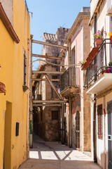 Syrakus Sizilien, Stadtteil Ortigia in der Altstadt gibt es schöne kleine gassen, die zum...