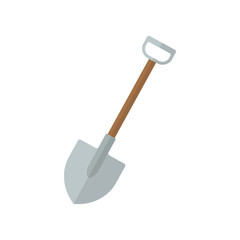 Shovel illustration. Vector. Isolated.  Flat design.