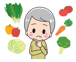 Grandpa worried about vegetables