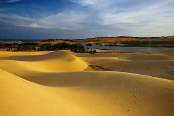 Sand mountains in the desert