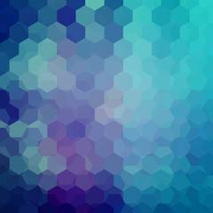 Fototapeta na wymiar Abstract hexagons vector background. Geometric vector illustration. Creative design template. Blue, purple colors.