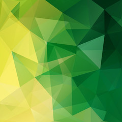 Obraz premium Abstract background consisting of yellow, green triangles. Geometric design for business presentations or web template banner flyer. Vector illustration