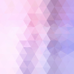 Fototapeta premium Background made of pastel pink triangles. Square composition with geometric shapes. Eps 10
