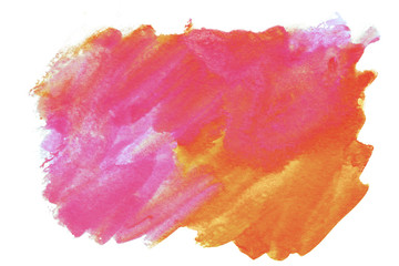 stain with watercolor magenta paint