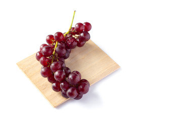 Red grape isolated on the white background