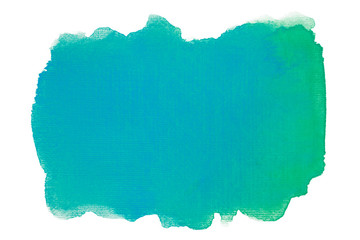 Obraz premium green watercolor blot, isolated on white background