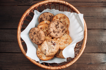 Homemade Chocolate Chip Cookies Ready to Eat.