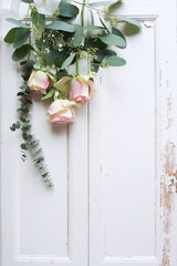 Fototapeta na wymiar Roses decoration in vintage style