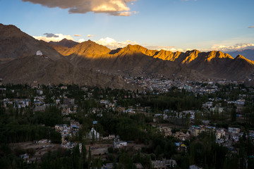 Aerial view of Ladakh, India.