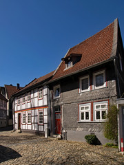 In der Altstadt von Goslar im Harz in Niedersachsen, Deutschland 