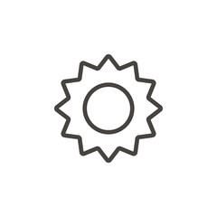 Sun vector icon. Element of weather for mobile concept and web apps illustration. Thin line icon for website design and development. Vector icon