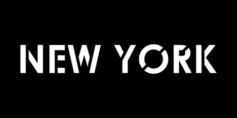 New York City typography modern text. NYC T-Shirt graphic, fashion, poster, jersey, emblem, badge design. Vector illustration. 