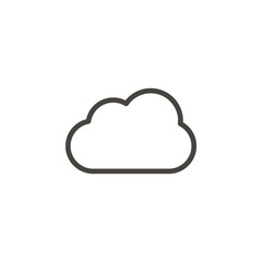 Cloud vector icon. Element of weather for mobile concept and web apps illustration. Thin line icon for website design and development. Vector icon