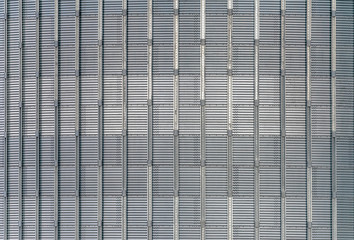 Abstract close-up of the texture of an aluminium grain silo