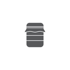 Glass jar vector icon, outline vector sign isolated on white background