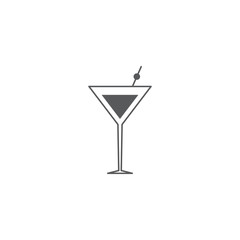 Drink glass vector icon isolated on white background