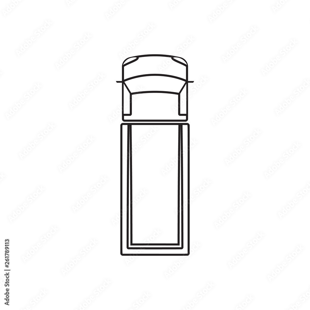 Poster truck icon. element of transport view from above for mobile concept and web apps icon. outline, thin