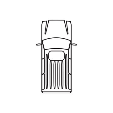recommend clip art: off road vehicle icon. Element of Transport view from above for mobile concept and web apps icon. Outline, thin line icon for website design and development, app development