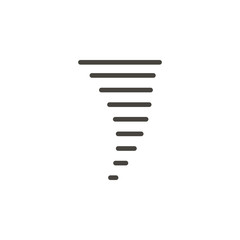 Hurricane vector icon. Element of weather for mobile concept and web apps illustration. Thin line icon for website design and development. Vector icon