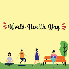 World Health Day Vector Template Design Illustration