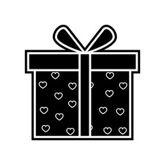 gift box with hearts icon. Element of Valentine for mobile concept and web apps icon. Glyph, flat icon for website design and development, app development