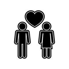 two lovers icon. Element of Valentine for mobile concept and web apps icon. Glyph, flat icon for website design and development, app development