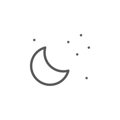 Obraz na płótnie Canvas Stars, moon vector icon. Element of weather for mobile concept and web apps illustration. Thin line icon for website design and development. Vector icon
