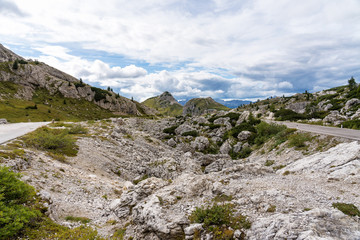 Fototapeta na wymiar Dolomites Mountains, Passo Valparola, Cortina d'Ampezzo, Italy