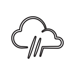 weather sign rain icon. Element of Weather for mobile concept and web apps icon. Outline, thin line icon for website design and development, app development