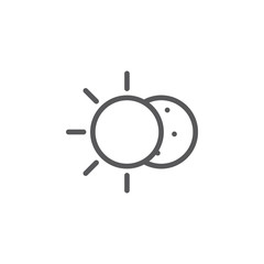 Moon, sun, eclipse vector icon. Element of weather for mobile concept and web apps illustration. Thin line icon for website design and development. Vector icon