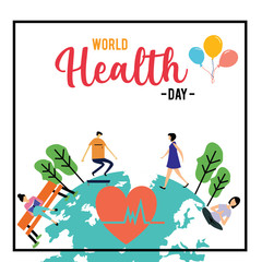 Fototapeta premium World Health Day Vector Template Design Illustration
