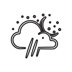 night sign icon. Element of Weather for mobile concept and web apps icon. Outline, thin line icon for website design and development, app development