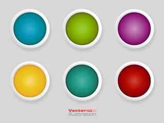 Round web button set.
