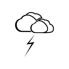 storm sign icon. Element of Weather for mobile concept and web apps icon. Outline, thin line icon for website design and development, app development