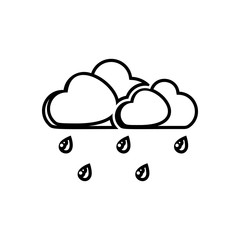 rain and clouds sign icon. Element of Weather for mobile concept and web apps icon. Outline, thin line icon for website design and development, app development