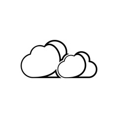 clouds sign icon. Element of Weather for mobile concept and web apps icon. Outline, thin line icon for website design and development, app development