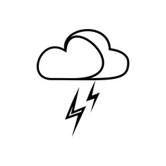 storm cloud sign icon. Element of Weather for mobile concept and web apps icon. Outline, thin line icon for website design and development, app development