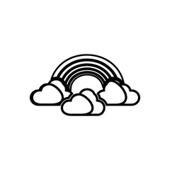 rainbow sign icon. Element of Weather for mobile concept and web apps icon. Outline, thin line icon for website design and development, app development