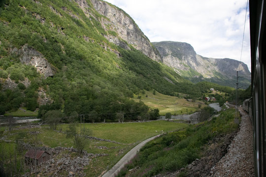 Railway Through Nordic Highlands. Norway