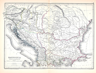 Old map. Engraving image