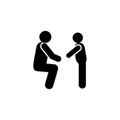 Obraz premium Child, listen, father icon. Element of positive parenting icon. Premium quality graphic design icon. Signs and symbols collection icon for websites, web design