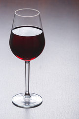 Glass of red wine