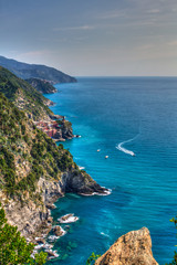 Fototapeta na wymiar Küste der Cinque Terre in Italien