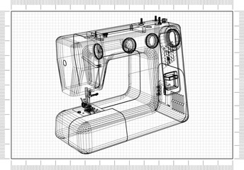 Shewing machine Architect Blueprint 
