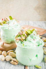 Pistachio ice cream gelato