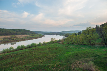 Fototapeta na wymiar River in the summer valley