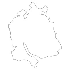 Zurich. A map of the province of Switzerland