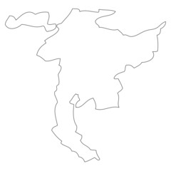 Obraz premium Nidwalden. A map of the province of Switzerland