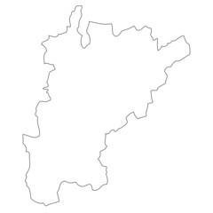 Uri. A map of the province of Switzerland
